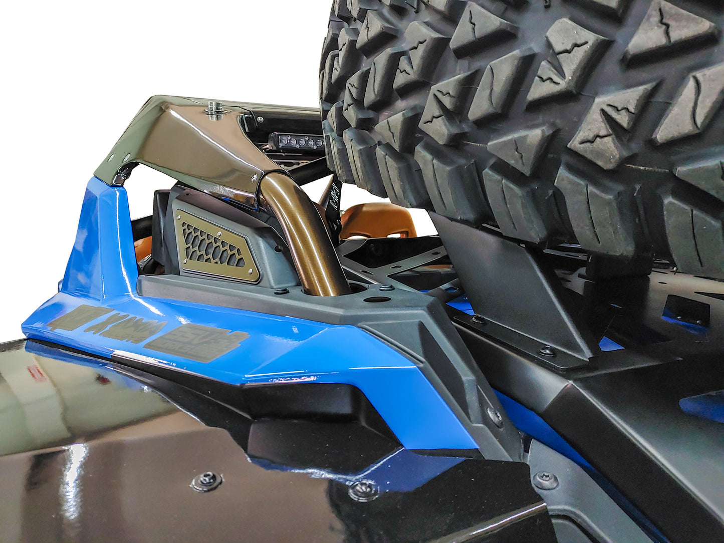 DRT Motorsports RZR Pro R / Turbo R / Pro XP 2022+ Oversize Tire Carrier Mount Accessory close view