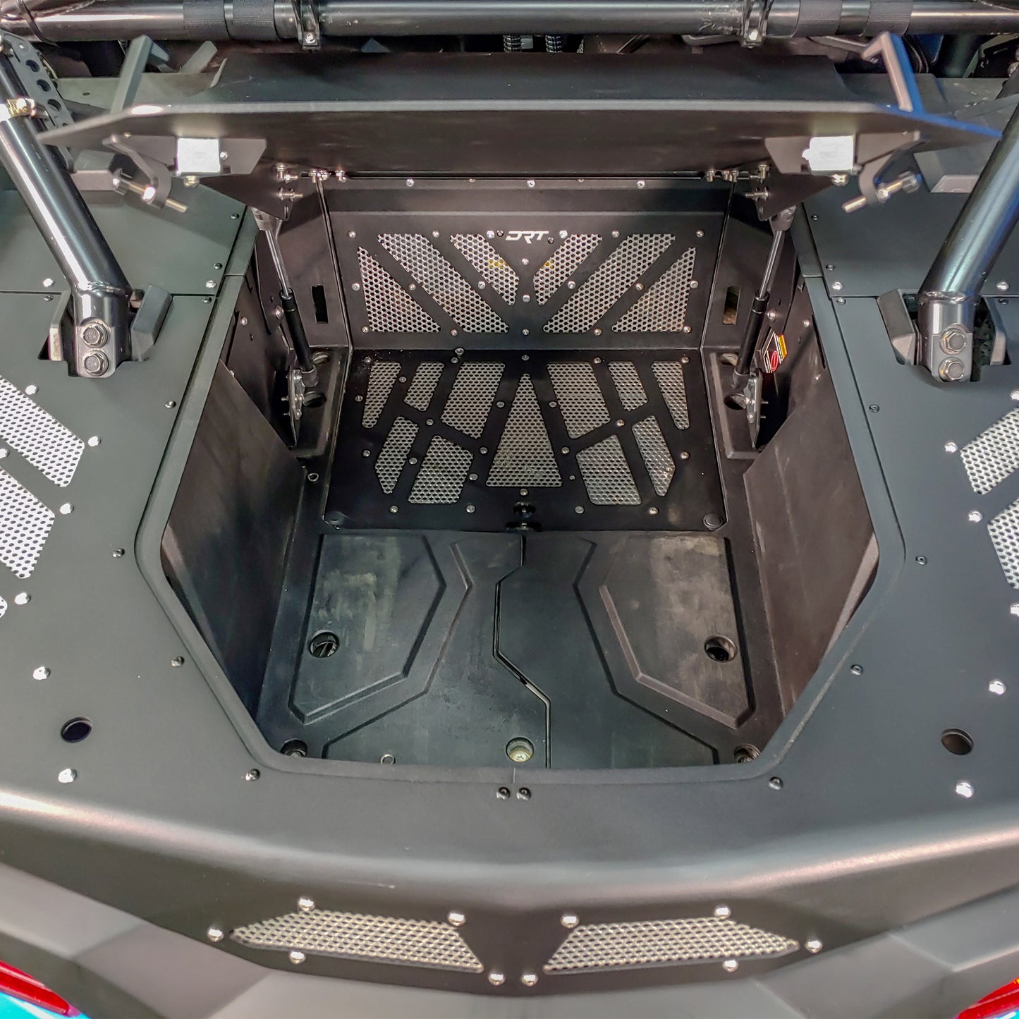 DRT Motorsports Polaris XP 1000 / XP Turbo / Turbo S Aluminum Trunk Enclosure Opened top 