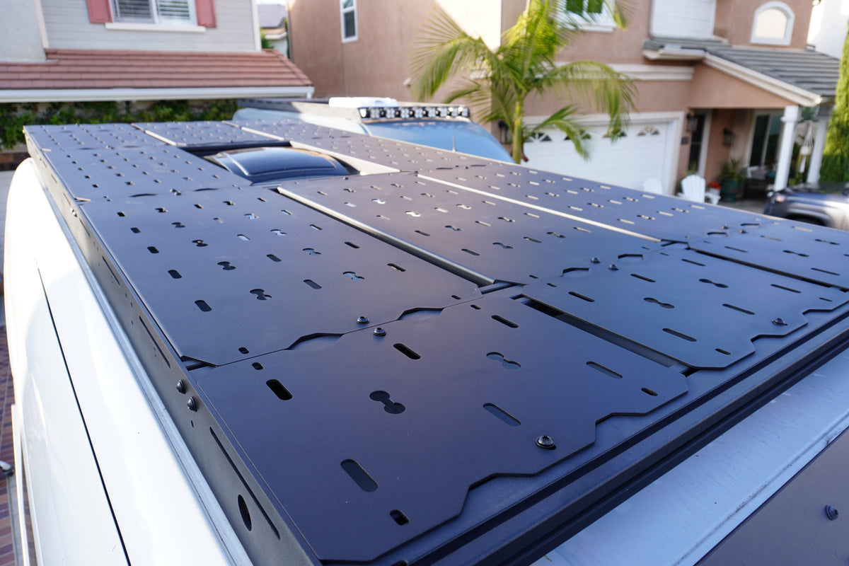 White Top Adventures MERCEDES SPRINTER 144" HIGH ROOF STRATA ROOF RACK