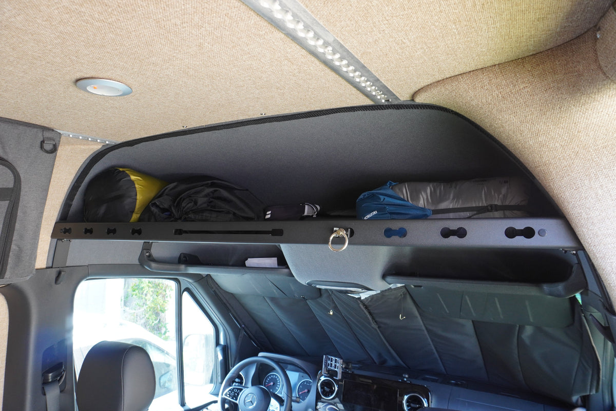 WHITE TOP ADVENTURES MERCEDES SPRINTER HEADLINER SHELF WITH L TRACK 2019+