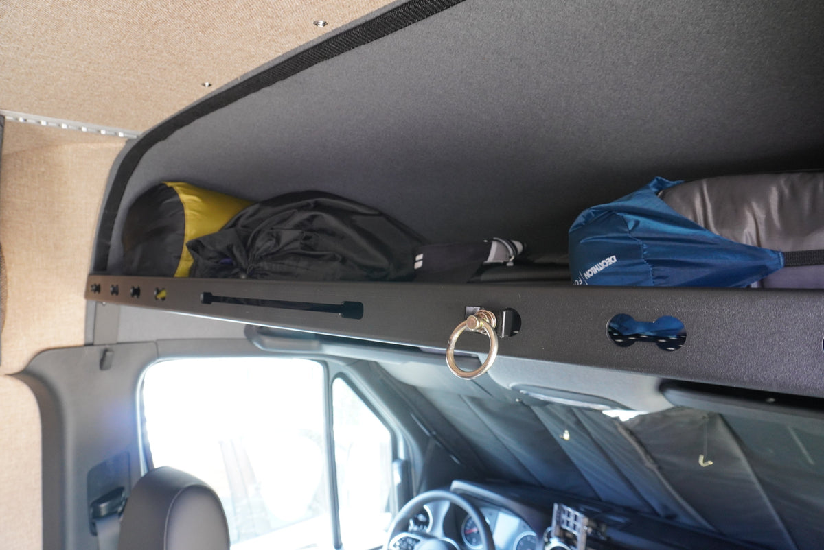 WHITE TOP ADVENTURES MERCEDES SPRINTER HEADLINER SHELF WITH L TRACK 2019+