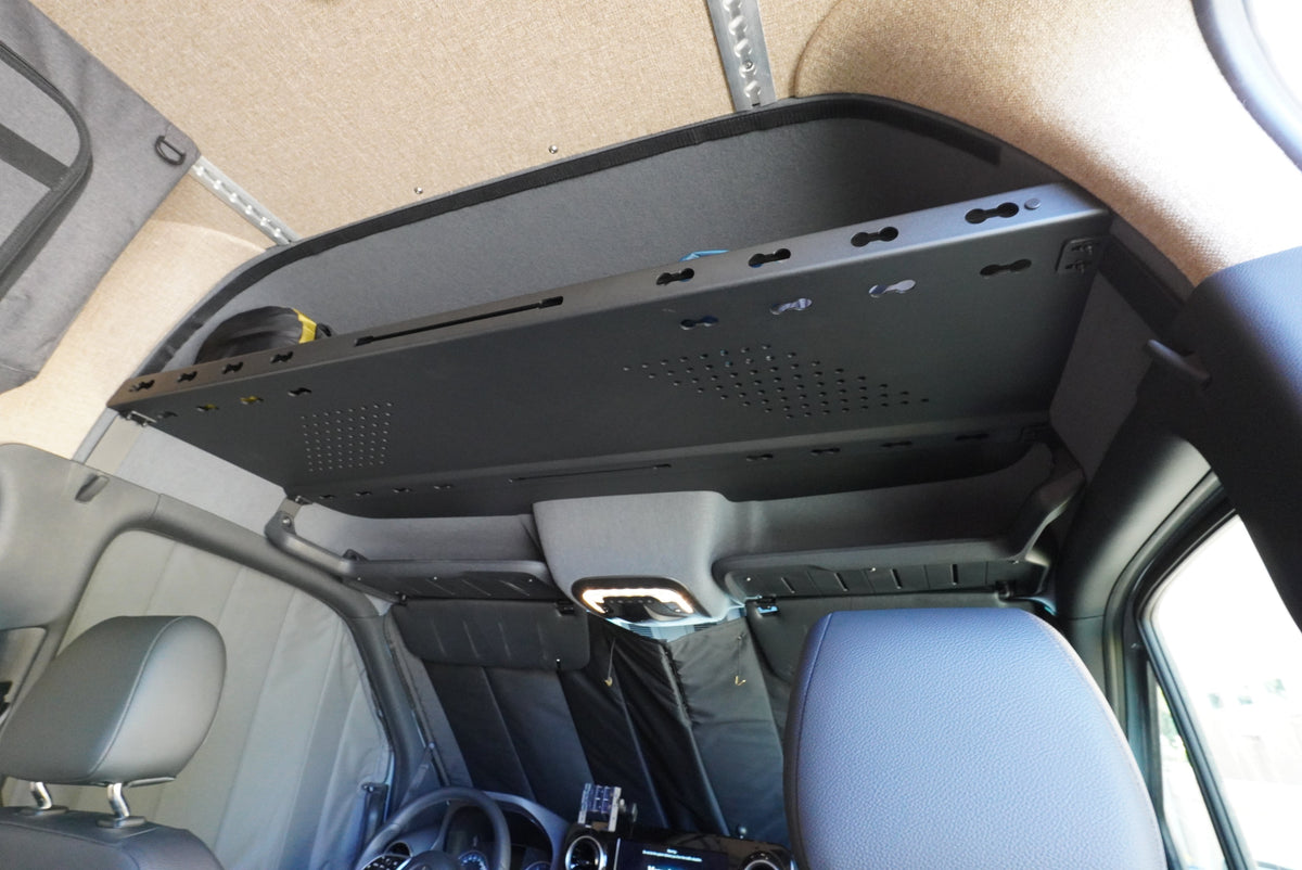 WHITE TOP ADVENTURES MERCEDES SPRINTER HEADLINER SHELF WITH L TRACK 2019+