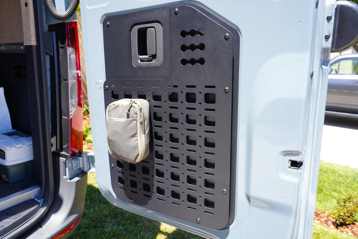 White Top Adventures Interior Rear Door Molle Panel (Pair) Mercedes Sprinter Van 2019+