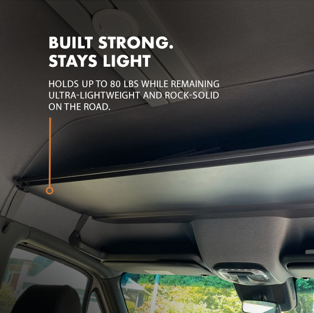 WHITE TOP ADVENTURES SPRINTER HEADLINER SHELF INCLUDES CURTAIN ROD AND LINER 2019+