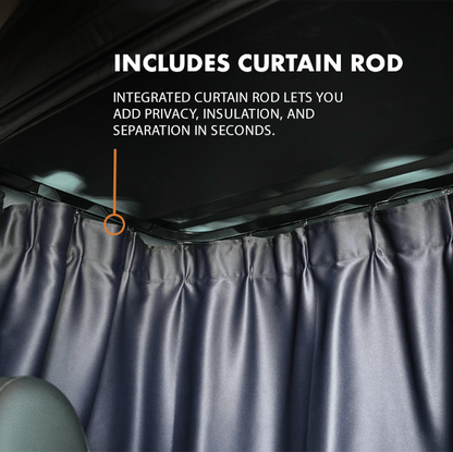 WHITE TOP ADVENTURES SPRINTER HEADLINER SHELF INCLUDES CURTAIN ROD AND LINER 2019+