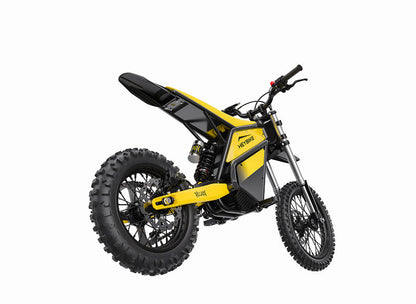 Yellow and black electric bike on a white background