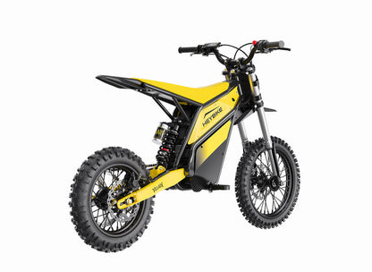 Yellow electric bike with black accents on a white background