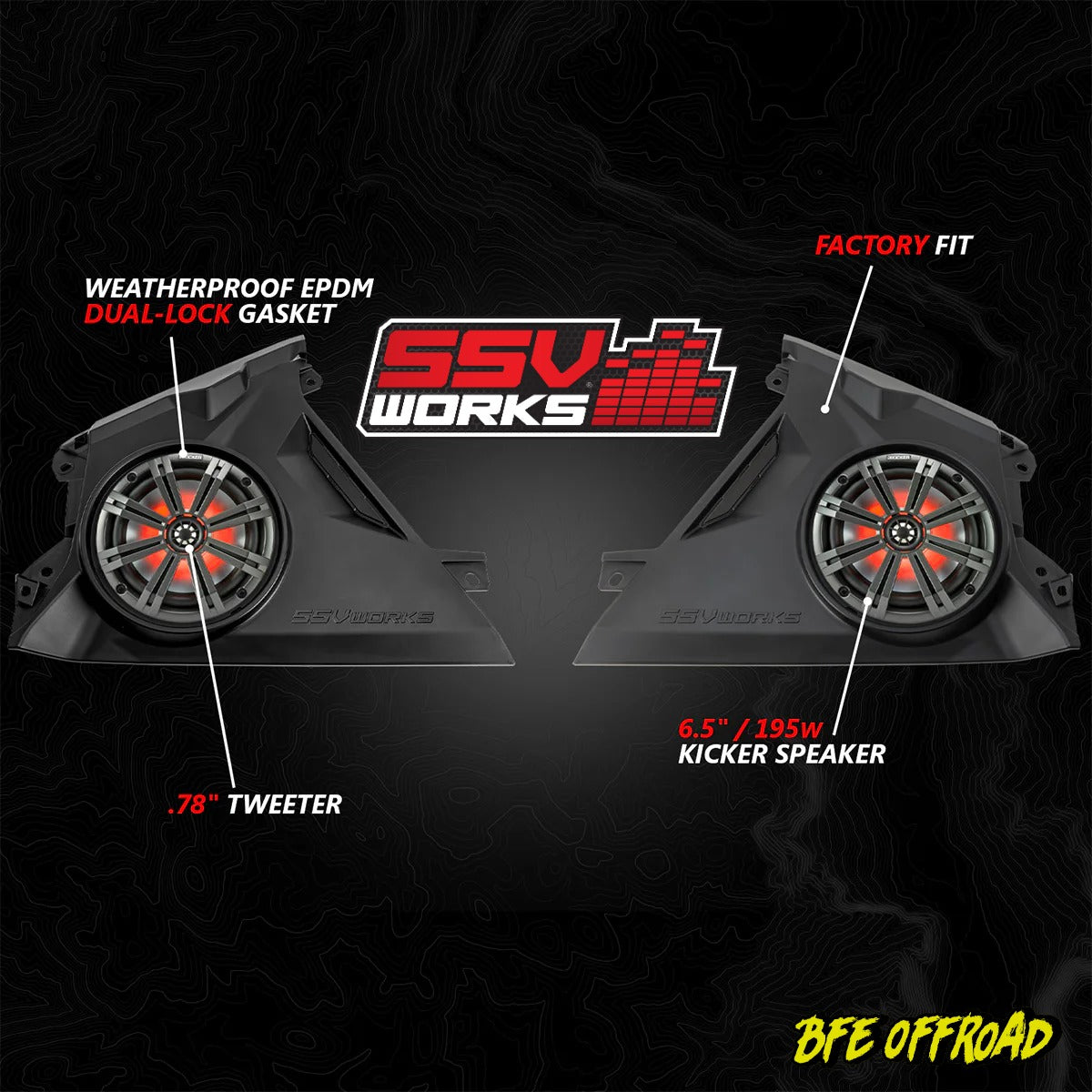 SSV Works 2024-2026 Can-Am® Maverick R Front-Dash 6.5" Speaker-Panels