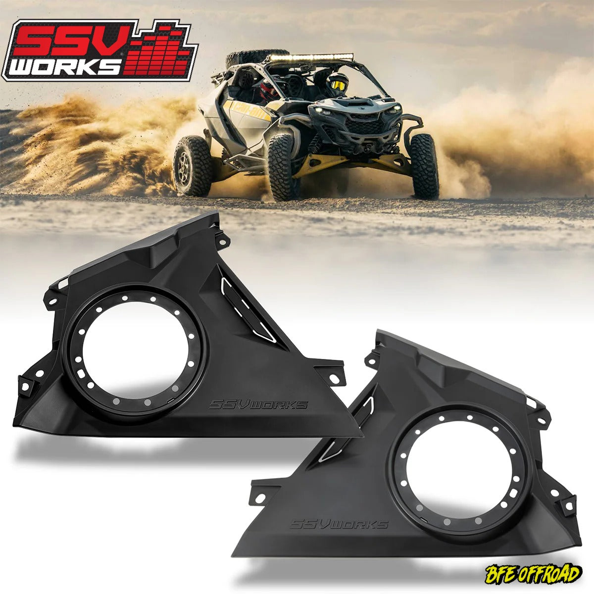 SSV Works 2024-2026 Can-Am® Maverick R Front-Dash 6.5" Speaker-Panels