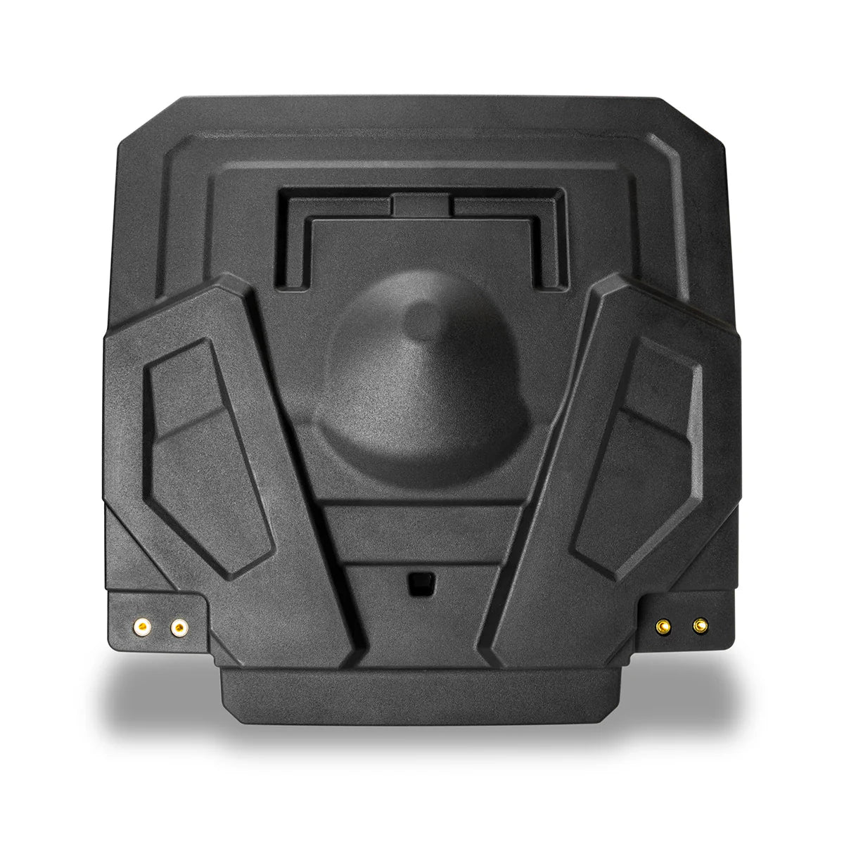 Black speaker subwoofer on a white background