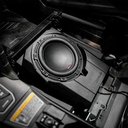 Car subwoofer installed in a vehicle's floor panel