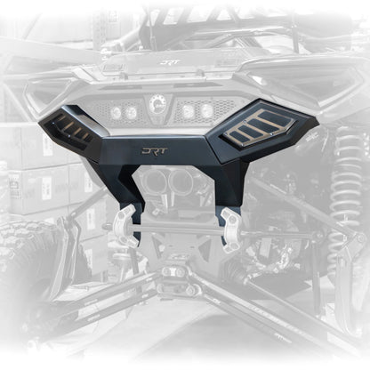 Car undercarriage with 'DRT' branding on a transparent background