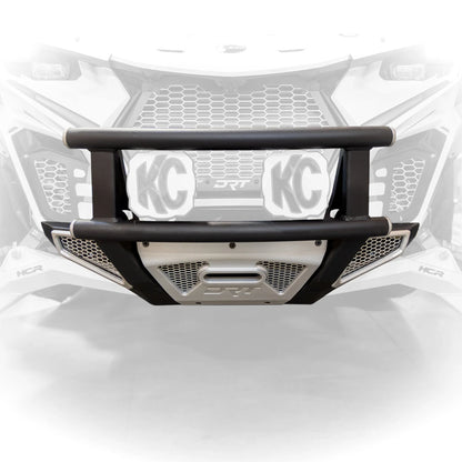 Black bumper on a vehicle with 'KC' branding