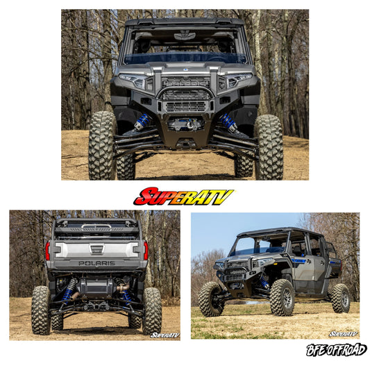 Super ATV 4" Long Travel Complete Suspension Kit A Arms Axles Polaris Xpedition Promo Pic