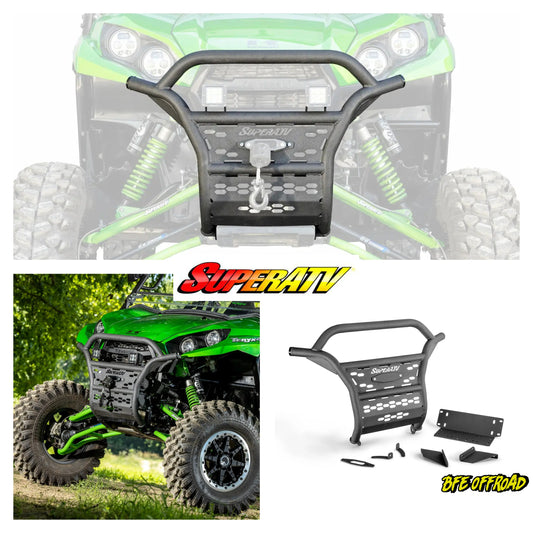 bumper pictures with Superatv and BFE Offroad branding
