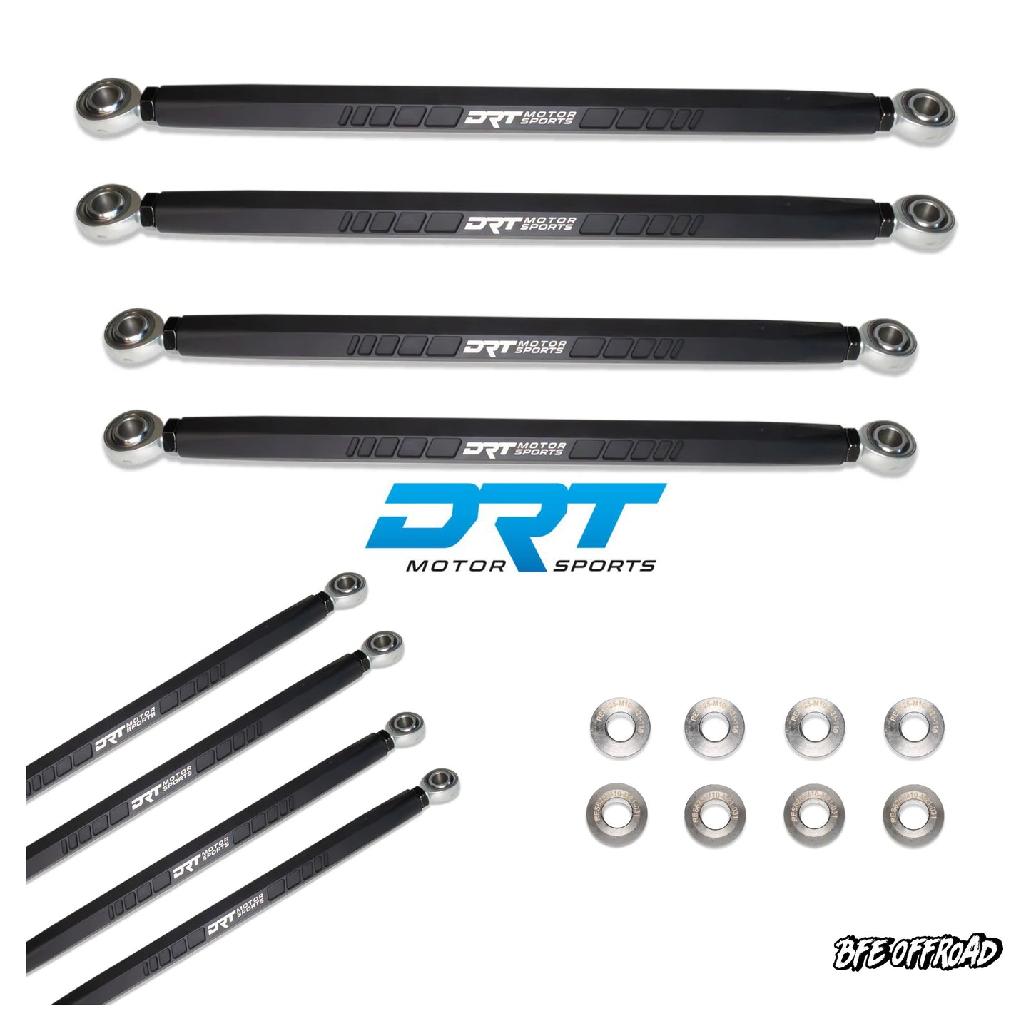 DRT Billet Aluminum Hex Radius Rods Bar Arms POLARIS RZR XP 900 XP4 2011-14 ad photo