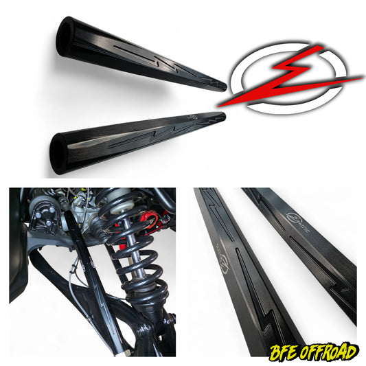 Collage of off-road vehicle parts with BFE Offroad logo