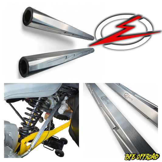 Two Tie Rods with BFE Offroad Branding on white back ground