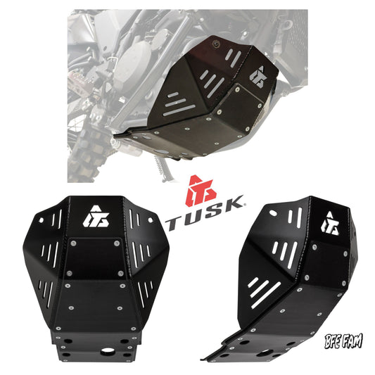 Tusk Quiet Glide Adventure Skid Plate Black KAWASAKI KLR650 S ADVENTURE TRAVELER PROMO PIC
