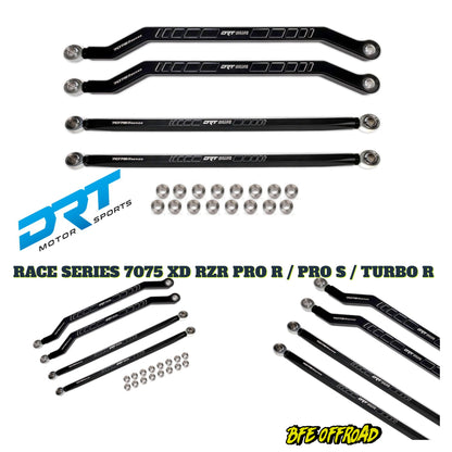 DRT Billet Race Series 7075 XD Hi Clearance Radius Rods Bar Arms RZR PRO R PRO S TURBO R 