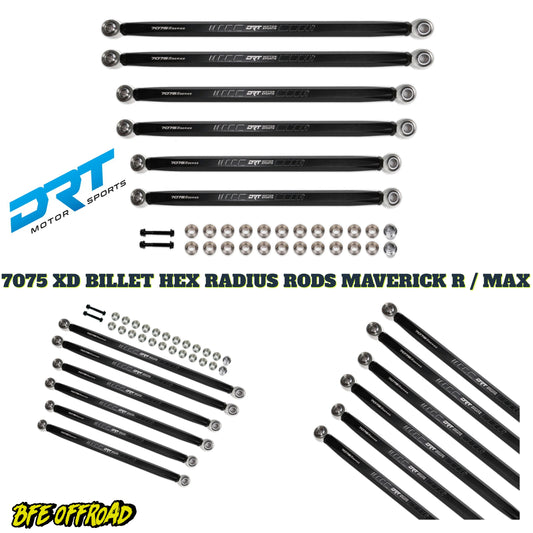 DRT MOTORSPORTS 7075 XD RACE HEX Billet Radius Rods Bars Can Am MAVERICK R X XRS MAX