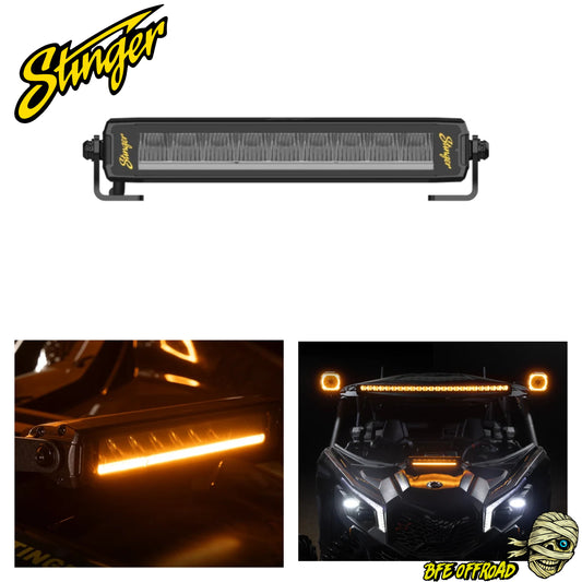 HEXCORE Universal 10" Straight LED Light Bar, Flood Beam with Amber & White Position Light | STL10LB