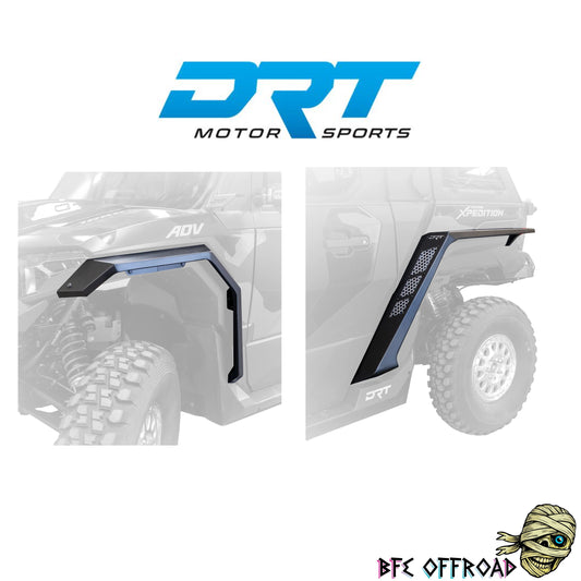 Off-road vehicle fender with DRT Motor Sports logo on a white background