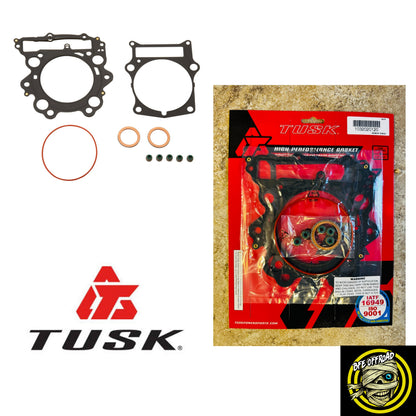 Tusk Gasket kit multiple views with Tusk and BFE Offroad Logos
