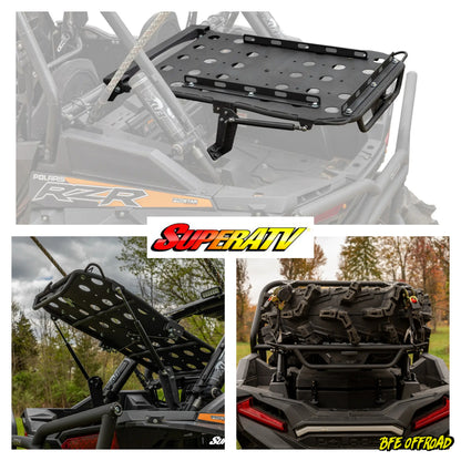 SuperATV Adventure Alpha Rack Spare Tire Cargo Carrier POLARIS RZR XP 1000 / TURBO S 14-23