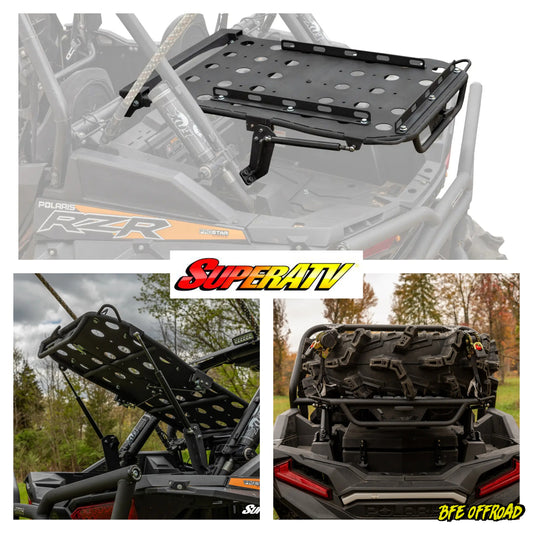 SuperATV Adventure Alpha Rack Spare Tire Cargo Carrier POLARIS RZR XP 1000 / TURBO S 14-23
