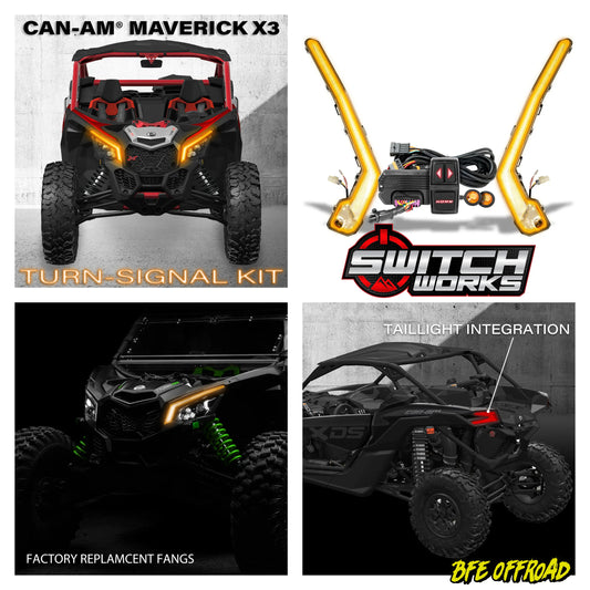 Switch Works Tango2 Plug Play Signal Horn Kit Accent Street Legal Kit CAN AM MAVERICK X3 / MAX 2017+