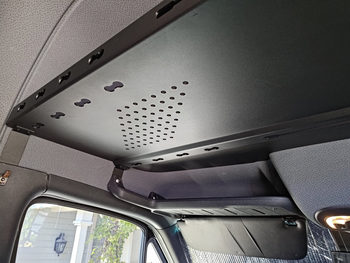 WHITE TOP ADVENTURES MERCEDES SPRINTER HEADLINER SHELF WITH L TRACK 2019+