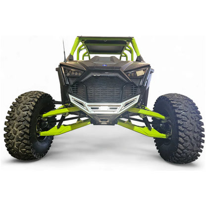 ELEKTRIC OFFROAD POLARIS PRO R TURBO R / XP4 2022+ MACHINED BILLET ALUMINUM FRONT WINCH BUMPER MOUNTED FRONT VIEW