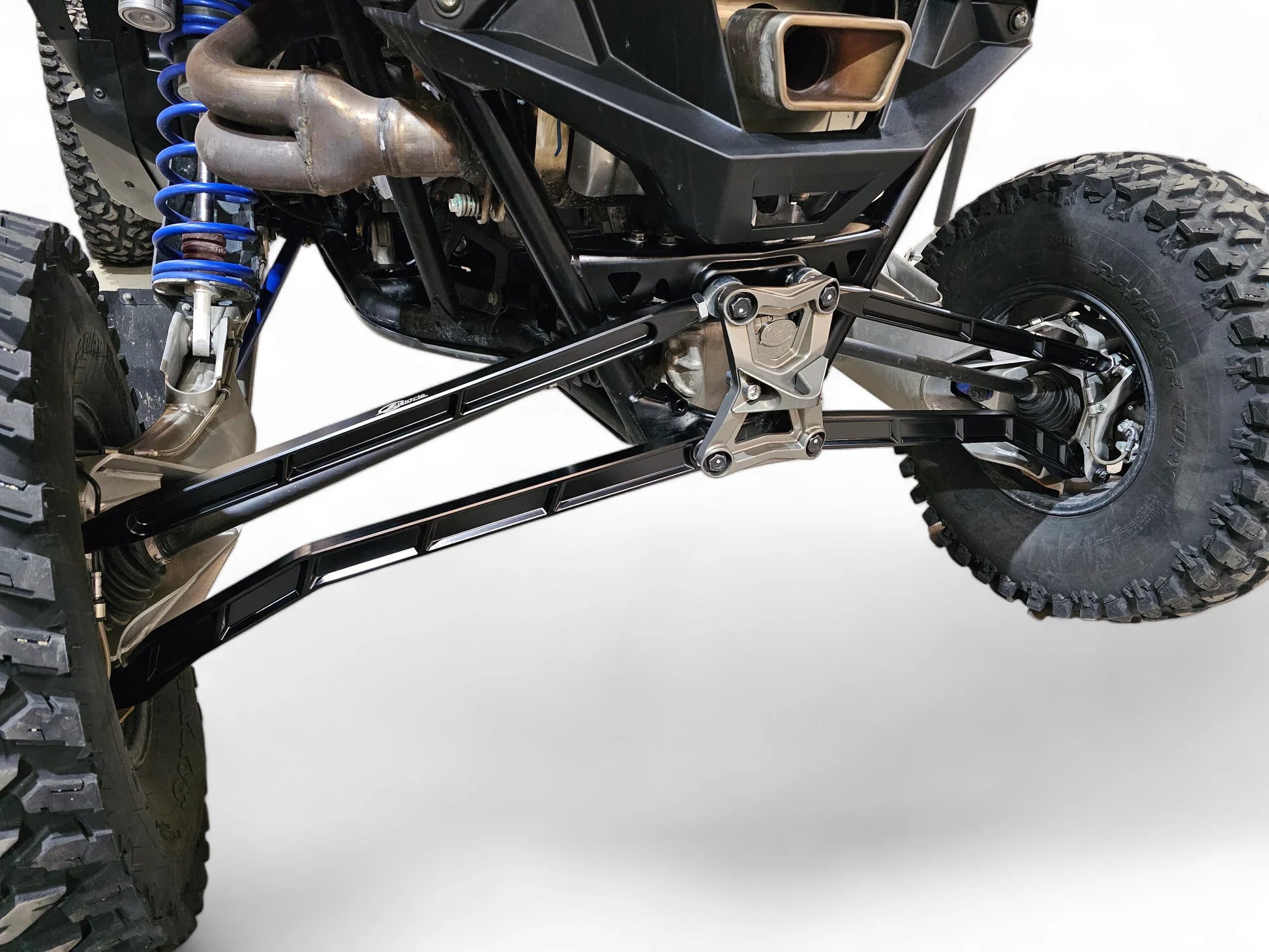 Elektric Offroad Billet Aluminum Black High Clearance Radius Rods Bars POLARIS PRO R PRO S TURBO R Mounted Rear View