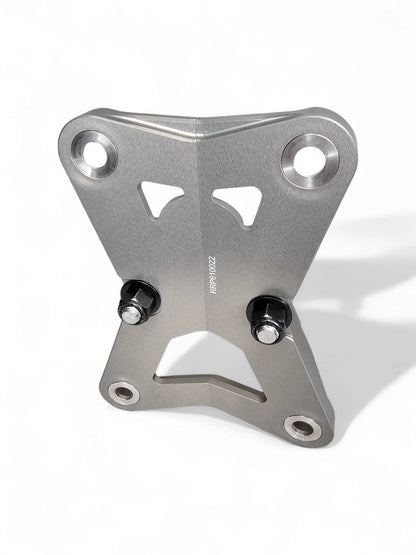 Elektric Offroad Polaris RZR TURBO R PRO R PRO S Billet Aluminum Radius Rod Plate Gun Metal W Tow Hook Back View