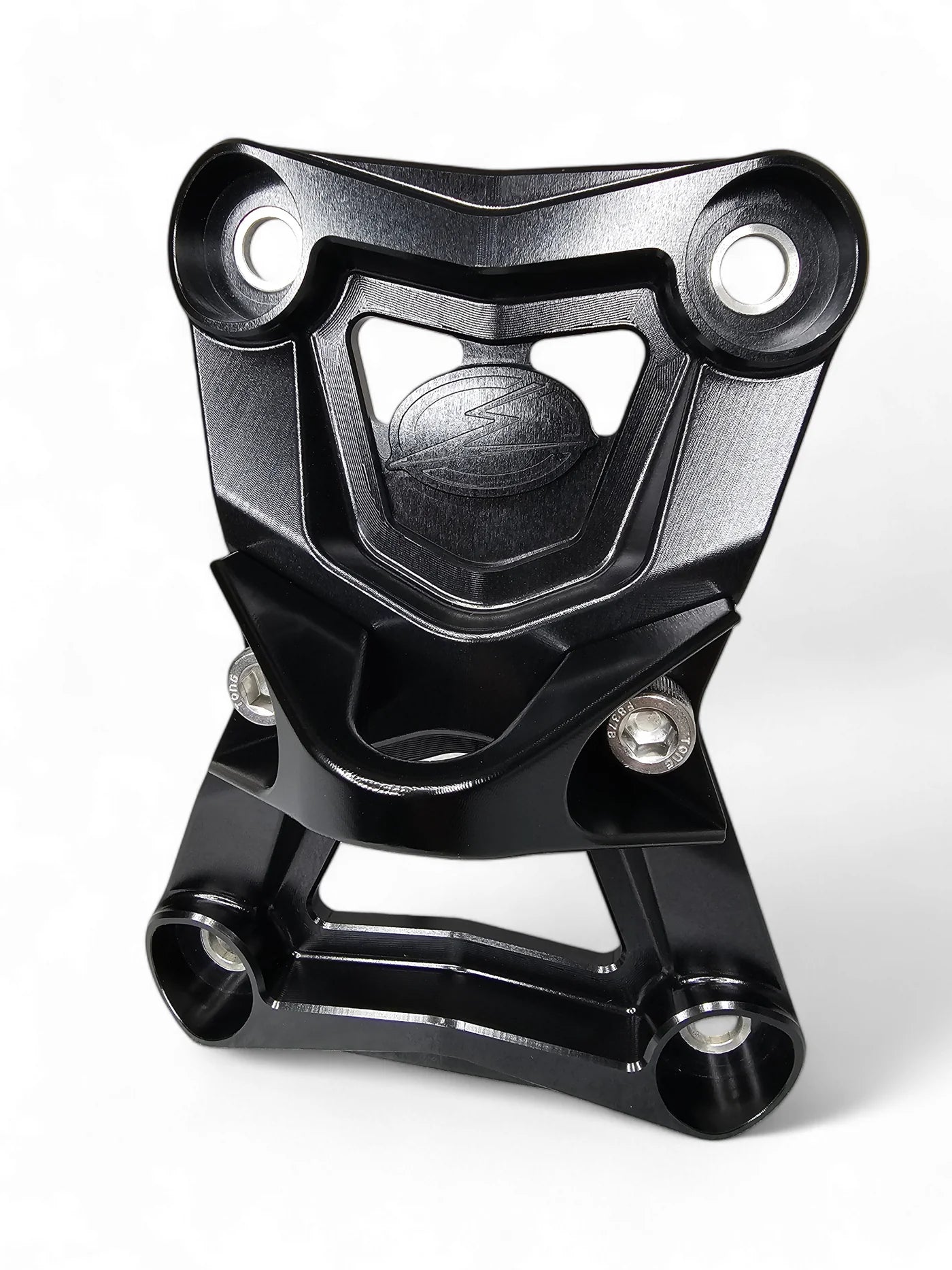 Elektric Offroad Polaris RZR TURBO R PRO R PRO S Billet Aluminum Radius Rod Plate Black W Tow Hook Side View