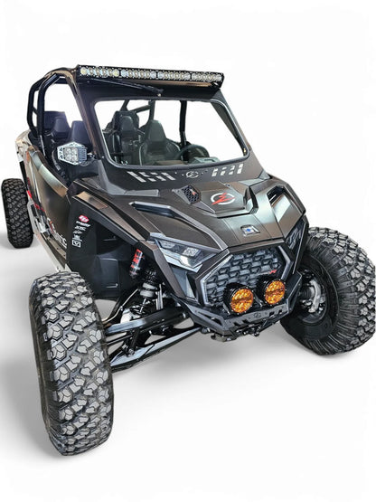 ELEKTRIC OFFROAD VOLT FRONT WINCH BUMPER POLARIS RZR PRO R TURBO R PRO S 2022+ mounted 25 side profile