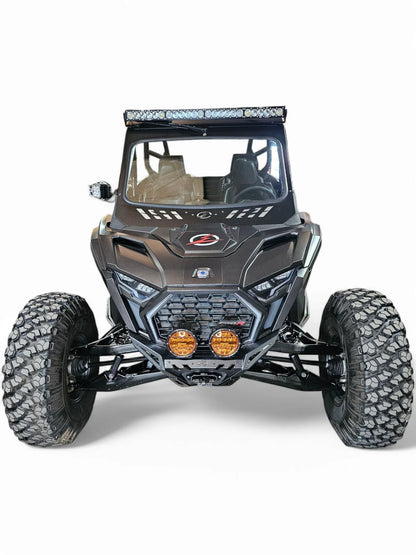 ELEKTRIC OFFROAD VOLT FRONT WINCH BUMPER POLARIS RZR PRO R TURBO R PRO S 2022+ mounted 25 top view