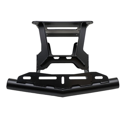 A black metal mounting bracket or frame component shown against a plain white background.