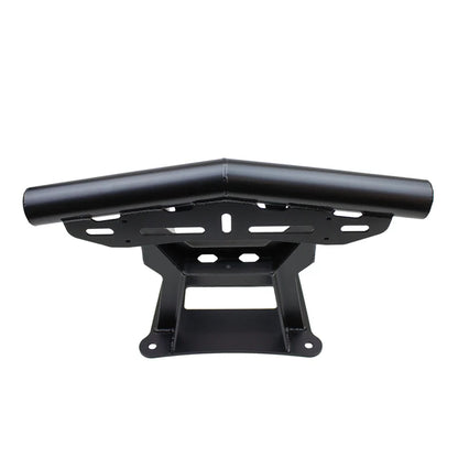 Black metal bracket on a white background