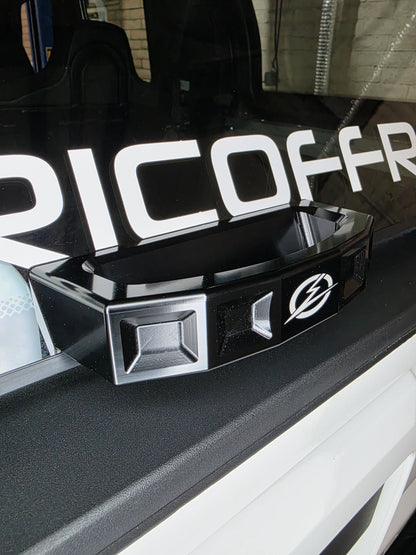 Black bumper with 'Elektric' branding on a vehicle