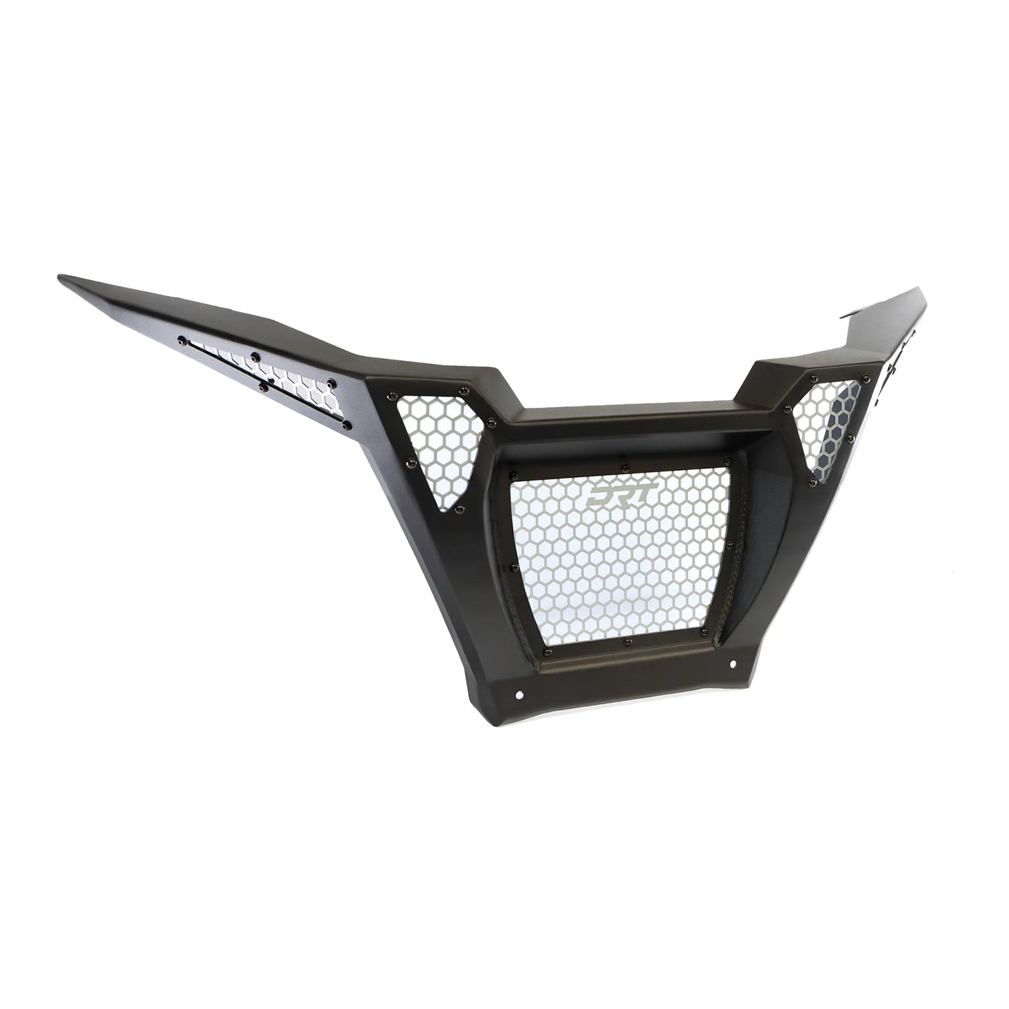 Motorcycle grille with honeycomb pattern on a white background