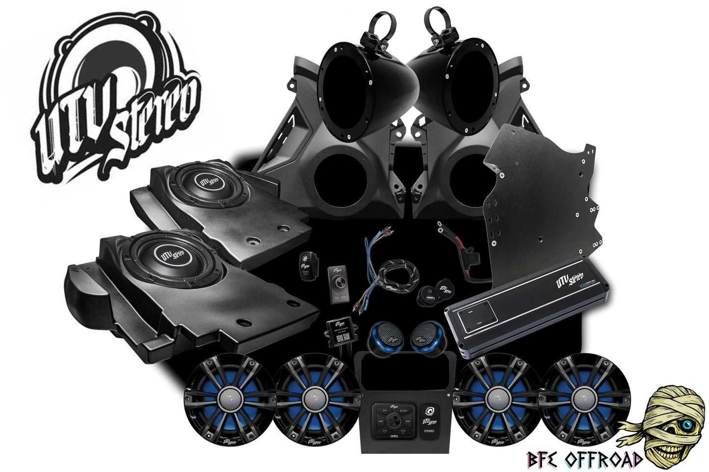 UTV Stereo Can-Am Maverick R Signature Series Stage 6 Stereo Kit 1000W