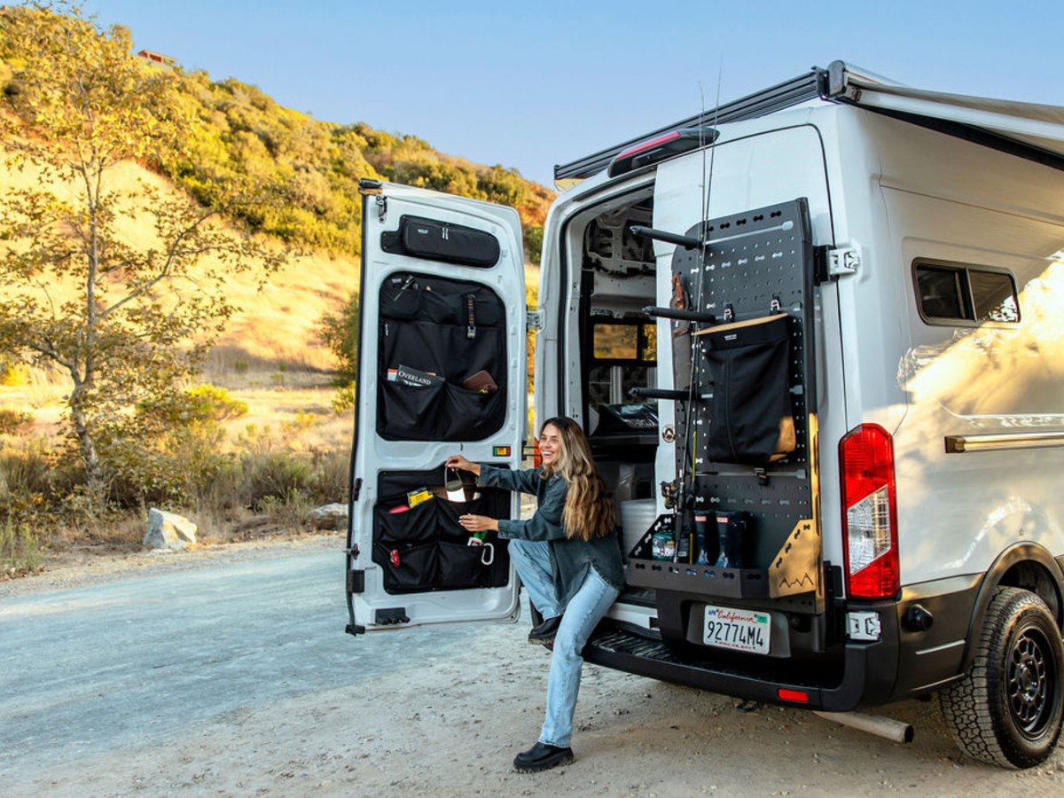 Ford Transit Rear Door Atlas Storage Rack | Passenger Side