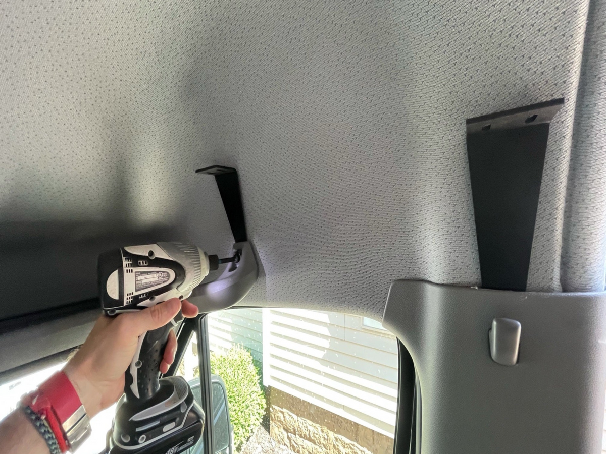 WHITE TOP ADVENTURES 2007-2018 SPRINTER HEADLINER SHELF INCLUDES CURTAIN ROD AND LINER