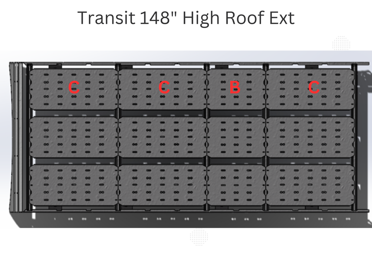 TRANSIT VAN 148" HIGH ROOF EXT STRATA ROOF RACK