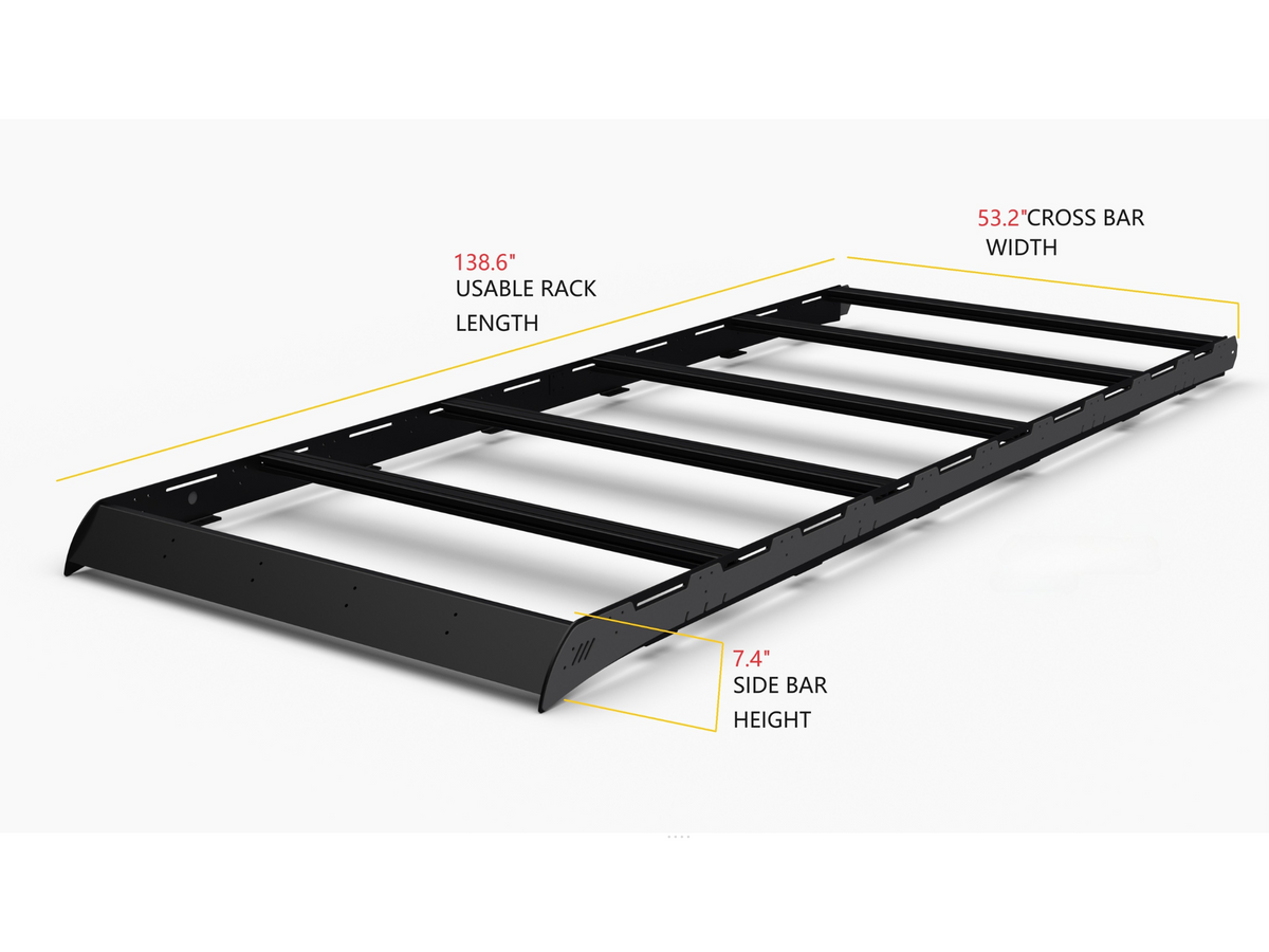 White Top Adventures MERCEDES SPRINTER 144" HIGH ROOF STRATA ROOF RACK