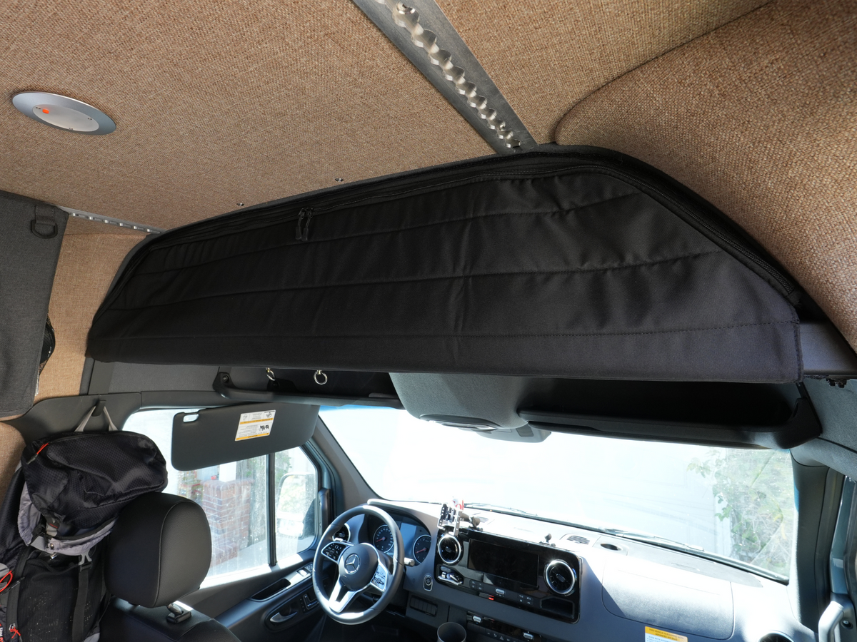 White Top Adventures Mercedes SPRINTER HEADLINER SHELF COVER