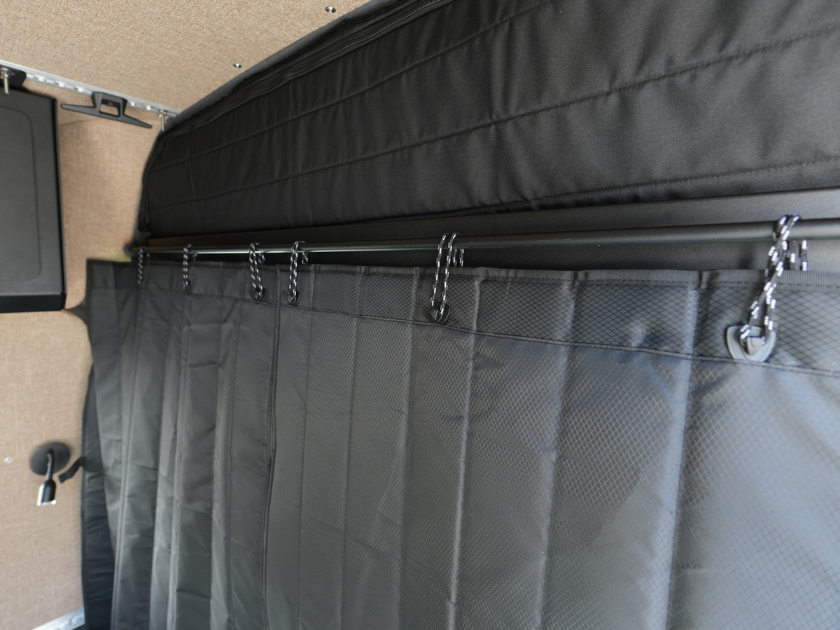 White Top Adventures Mercedes SPRINTER 2007+ INSULATED PRIVACY CURTAIN