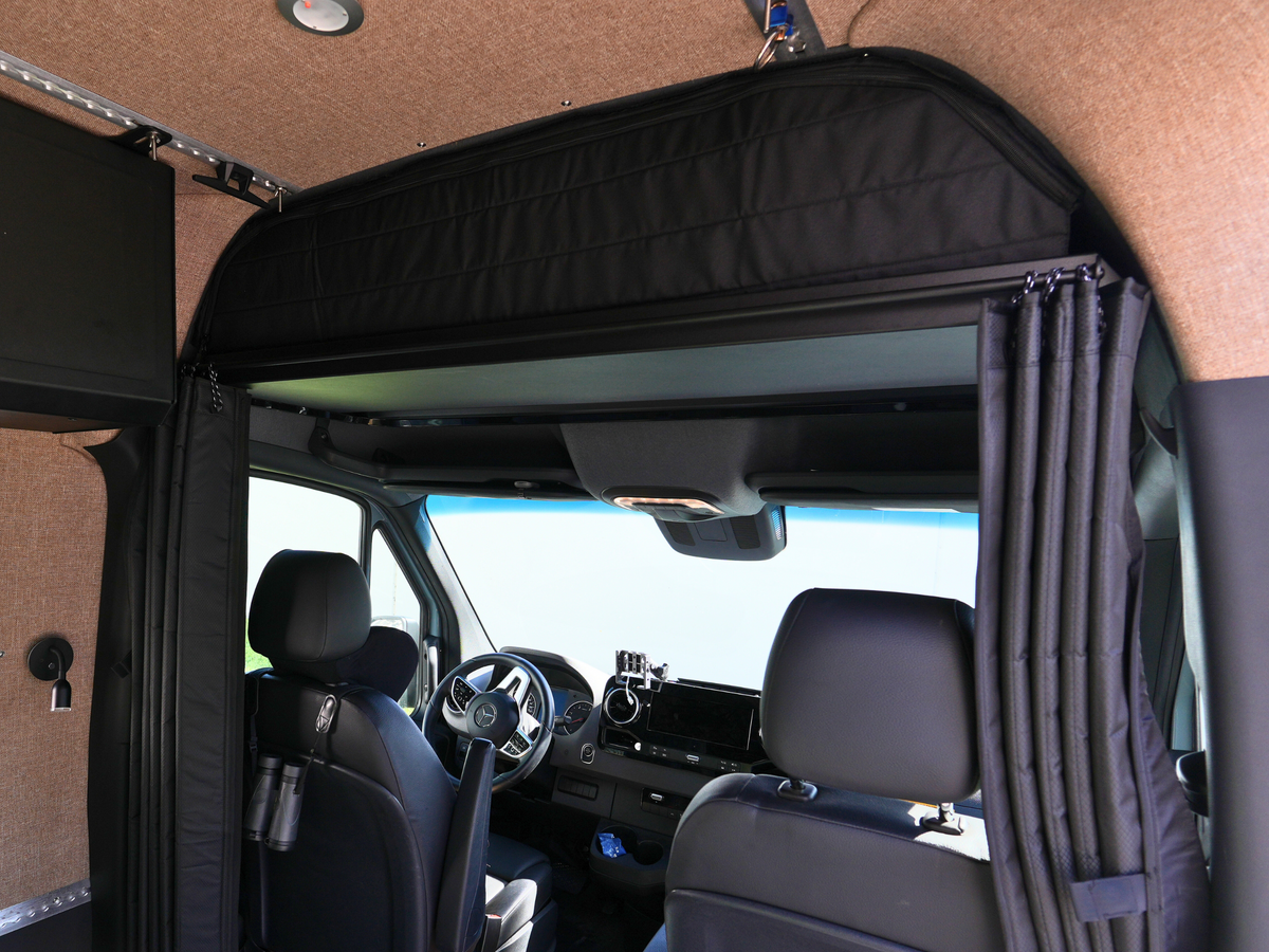 White Top Adventures Mercedes SPRINTER 2007+ INSULATED PRIVACY CURTAIN